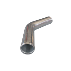 1.5" 45 Degree Aluminum Pipe, Mandrel Bent Polished, 1.65mm Thick Tube, 15" Length