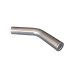 1.5" 45 Degree Aluminum Pipe, Mandrel Bent Polished, 1.65mm Thick Tube, 15" Length