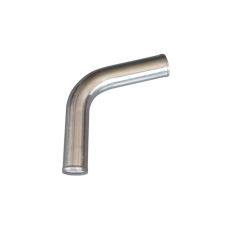 2" 75 Degree Aluminum Pipe, Mandrel Bent Polished, 2.0mm Thick Tube, 18" Length