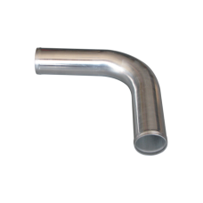 1.5" 90 Degree Aluminum Pipe, Mandrel Bent Polished, 1.65mm Thick Tube, 15" Length