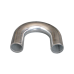 2" U-Bend Universal Aluminum Pipe, Mandrel Bent Polished, 2.0mm Thick Tube, 18" Length