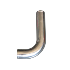 2.75" L-Bend Aluminum Pipe, Mandrel Bent Polished, 2.0mm Thick Tube, 18" Length