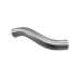 2" OD Air Intake S shape Aluminum Pipe, Mandrel Bent Polished, 2mm Thick Tube, 14" Length.