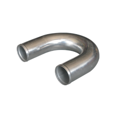 2.5" U-Bend Universal Aluminum Pipe, Mandrel Bent Polished, 2.0mm Thick Tube, 18" Length