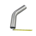 4" Aluminum Pipe 45 Degree Bend, Polished, Mandrel Bent, 3.0mm Thick, 24" Length