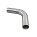 4" Aluminum Pipe 75 Degree Bend, Polished, Mandrel Bent, 3.0mm Thick, 24" Length