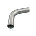 4" Aluminum Pipe 75 Degree Bend, Polished, Mandrel Bent, 3.0mm Thick, 24" Length