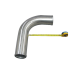 4" Aluminum Pipe 90 Degree L Bend, Polished, Mandrel Bent, 3.0mm Thick, 24" Length