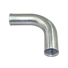 4" Aluminum Pipe 90 Degree Bend, Polished, Mandrel Bent, 3.0mm Thick, 24" Length