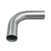 4" Aluminum Pipe 90 Degree Bend, Polished, Mandrel Bent, 3.0mm Thick, 24" Length