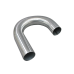 4" Aluminum Pipe 180 Degree J Bend, Polished, Mandrel Bent, 3.0mm Thick, 38" Length