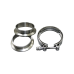 2.5" V-Band Clamp + 2.5" I.D. Flanges (2 Flanges) , 304 Stainless Steel , CNC Billet Flange