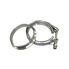 4" V-Band Clamp + 4" Downpipe Flange , Stainless Steel, CNC Machined Flange